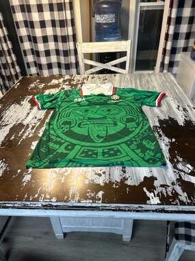 ABA Sport Mexico 1998 World Cup Aztec Calendar Soccer Jersey